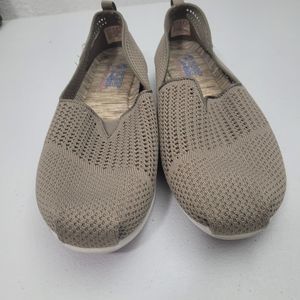 Bobs from Skechers Womens Size 11 Memory Foam Slip On Shoes Brown